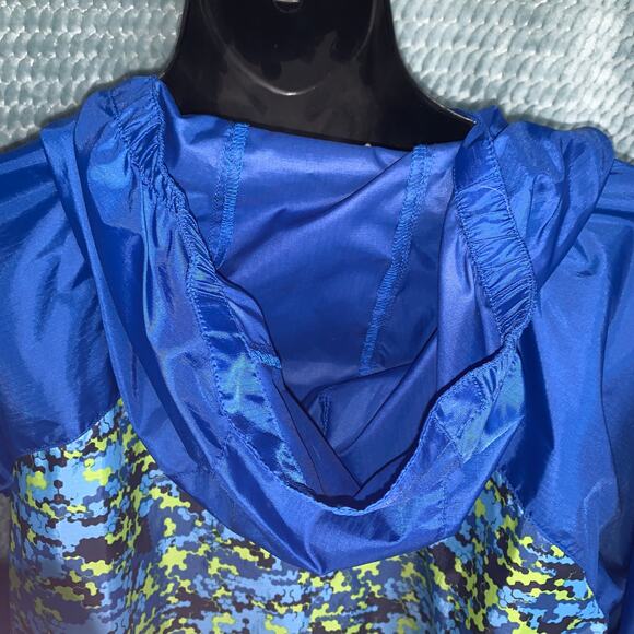 Lands' End Windbreaker Jacket Women's XL Blue, Yellow - Picture 6 of 6